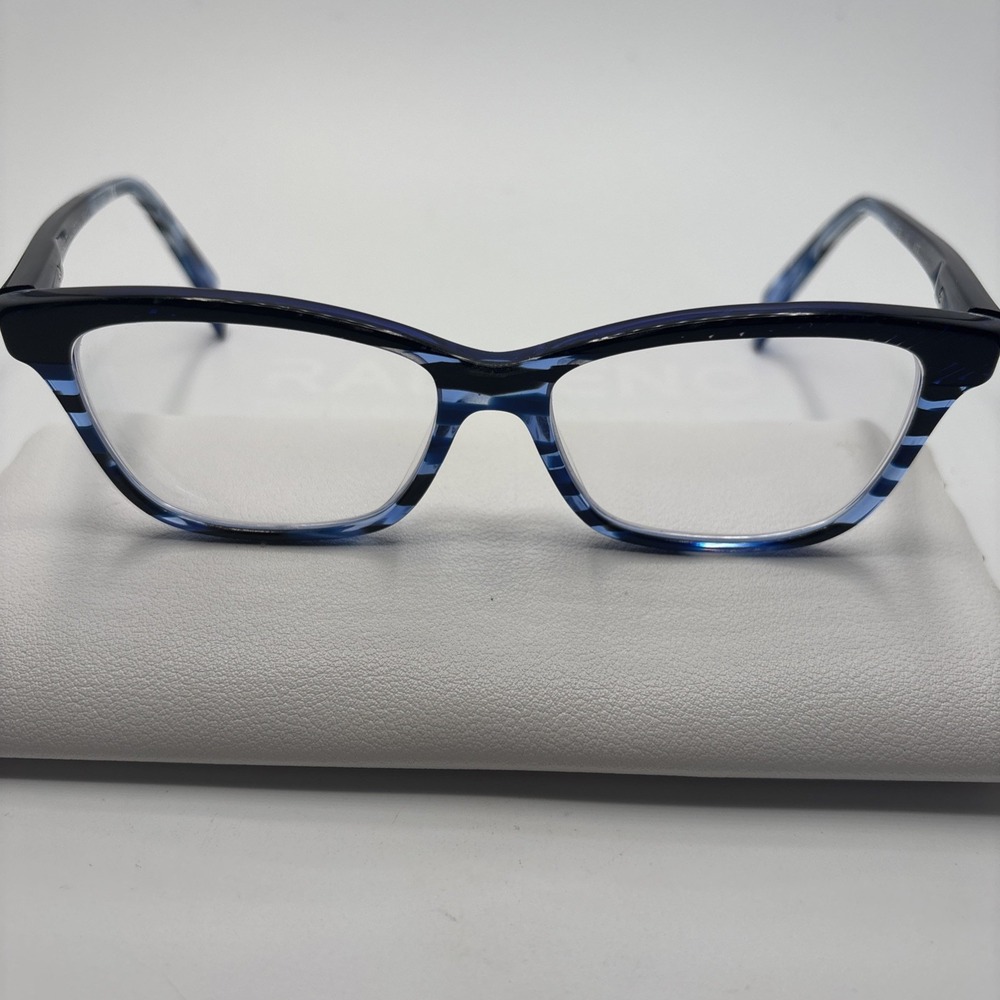 Alain Mikli Eyeglasses A03037 BOA3 Blue/Black Striped Frame 53-15-140mm #019